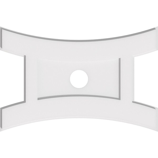 Ekena Millwork Haven Architectural Grade PVC Ceiling Medallion, 26"W x 17 3/8"H x 3"ID x 5 1/2"C x 1"P, One-Piece CMP26X17HN-03000 - main